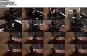 [凛凛蝶] 连体黑丝全包放置玩弄海砂乳胶头套玩弄舌头蹲姿挑战蛙跳任务-丝依依