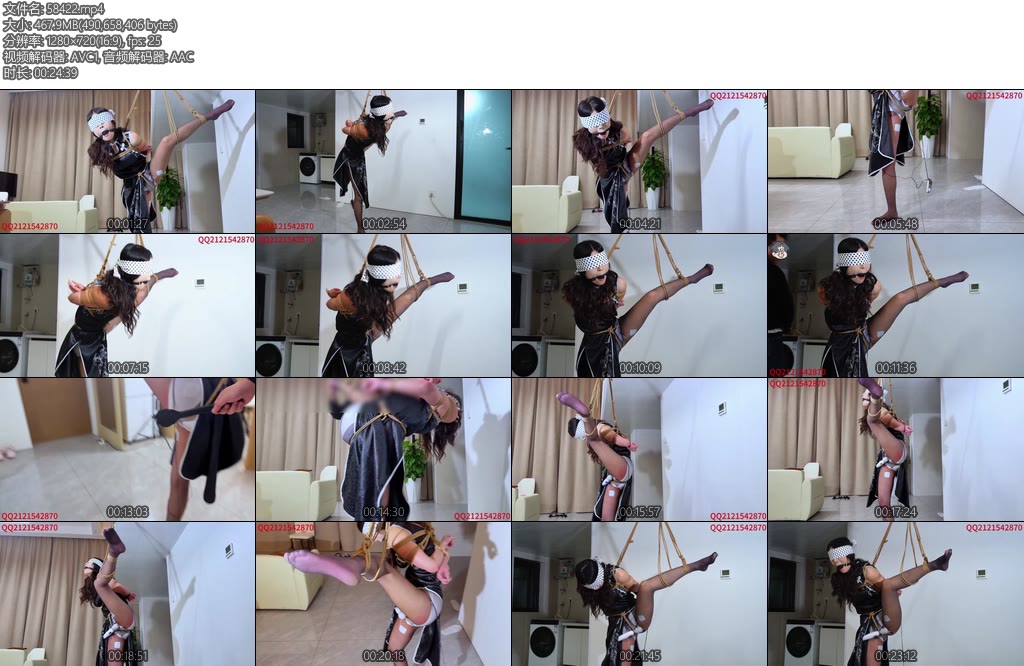 [悦感日记] 新模雪凝尝试吊缚郊狼电击训练摸隐私部位股绳猫爪拍SP黑丝玉足棒棒-丝依依