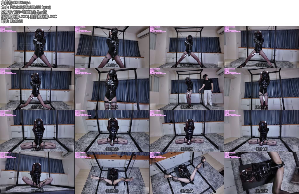 [亚洲绳艺] 绳缚日本工作室 草莓完全拘禁物化单手套皮衣锁链拘束油亮黑丝吊架放置插入强高皮带完全固定强制开腿sp镜面皮衣td震动棒固定强高美腿无限制强高颤抖-丝依依