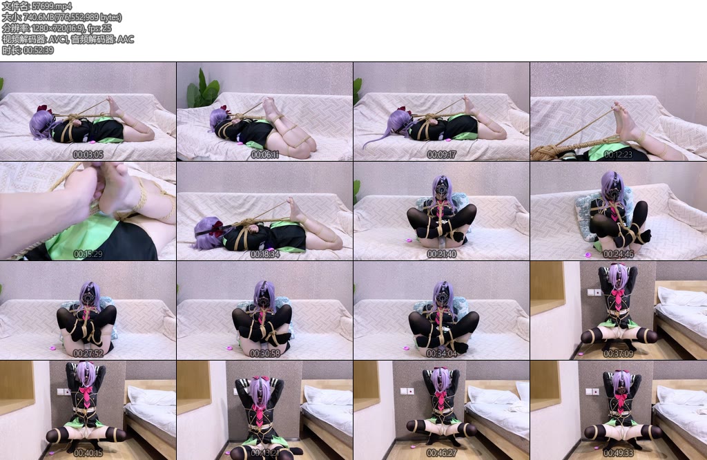 [嗷大喵] 二次元少女系第七集柊筱娅cos日式紧缚胸缚蛇缚并腿捆紧缚驷马绑脚趾棒棒刺激开盖马具口塞仰坐海老缚td脑后反绑龟甲蟹缚折腿捆踮脚站立放置-丝依依