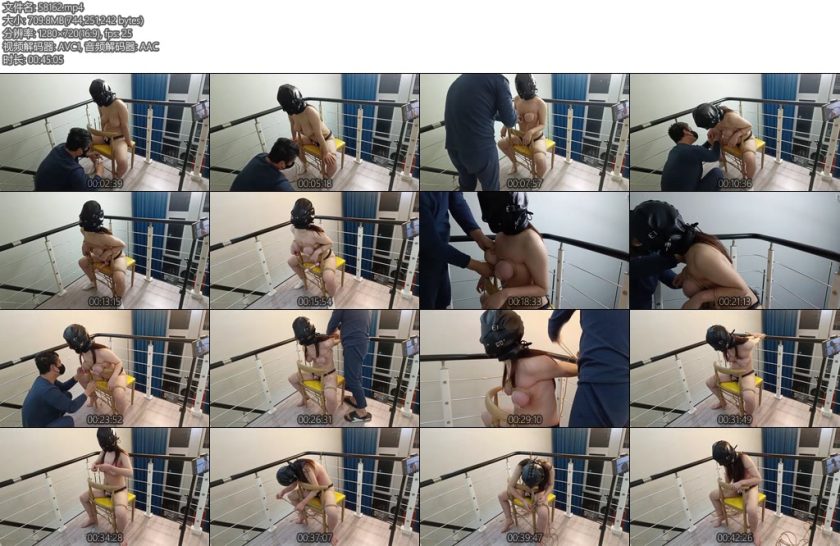 [绯影责束] 胸部长时间捆绑固定在椅子上-丝依依