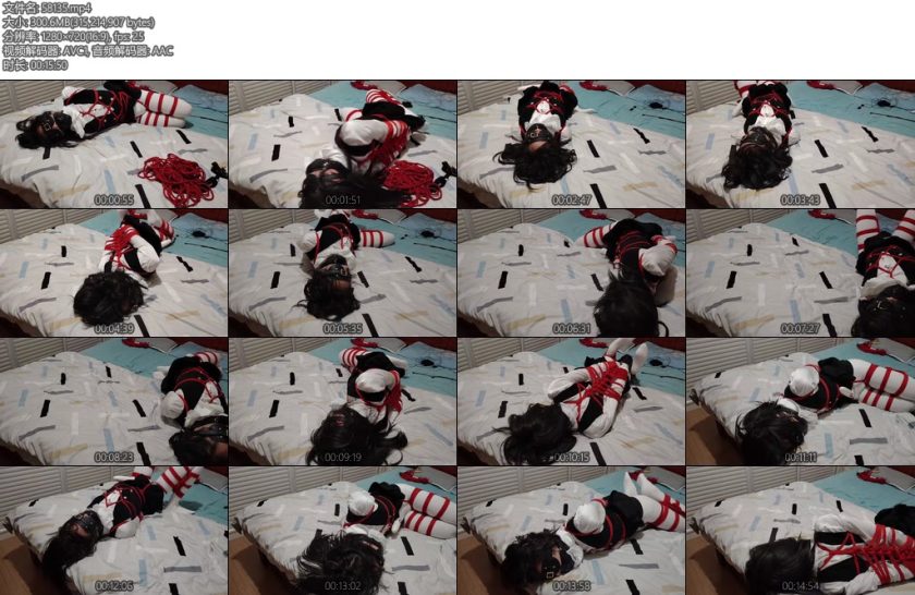 [小自白] 白丝红绳驷马震动棒放置-丝依依