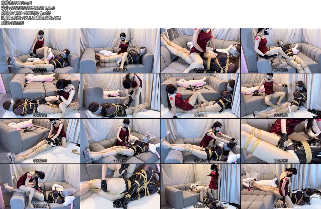 [美美的丝] 安安与月月新年福利油亮肉丝直臂紧缚强制呼控压制榨汁大作红裙肉丝女王气场全开严厉互动紧缚榨汁17CM高跟鞋玩偶安安检验安安ED程度安安始终逃脱不掉高强度榨汁与被动ED-丝依依