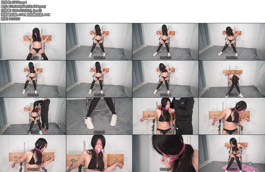 [撒琅制造] 高挑妹子刑椅鼻虐长棉袜放置TK口球稀有-丝依依