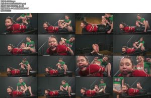 [欧美绳艺] Meloxy Tape Mummification Part 2 Struggling on the Floor and Hair to Toes Hogtie-丝依依