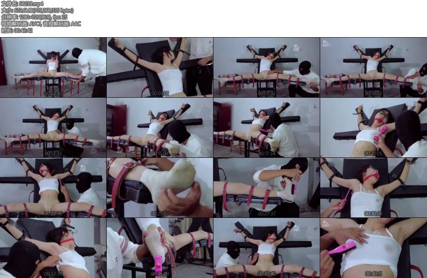 [樱束原创] 歹徒入室噩梦来袭变态歹徒入室偷盗遇上学生妹色心渐起将她迷晕玩弄后固定在开腿刑椅上全身挠痒折磨刺激玩弄胸部小红豆-丝依依