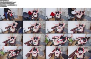 [亚洲绳艺] 轮椅拘束四脚朝天拘束调教轮椅自带棒棒固定架震动糕朝-丝依依