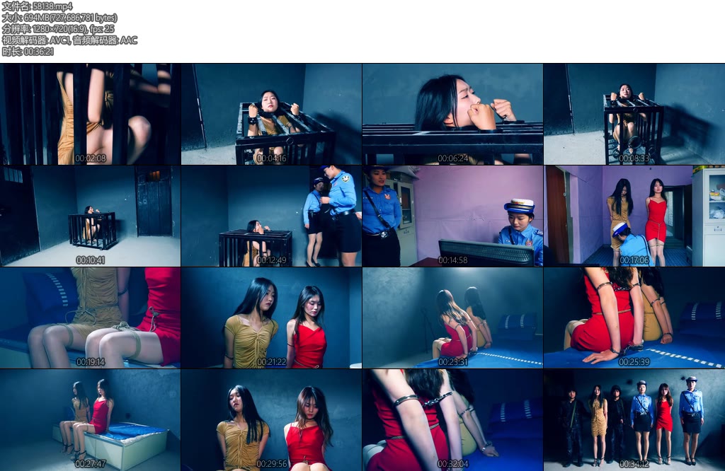 [胜景影视] 四集连续剧秘密押送第二集两女毒贩在笼子里受折磨认罪伏法戴臂铐监管被判死刑-丝依依