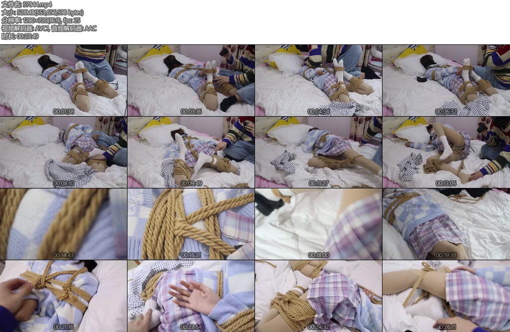 [荷仙原创] 荷仙少女 橙毛短发学生妹的两种受虐绑姿势肉丝蕾丝花边袜的本本B拼命想挣扎但敏感的身体一直遭受咸猪手的乱摸与揩油后面直接急哭了-丝依依