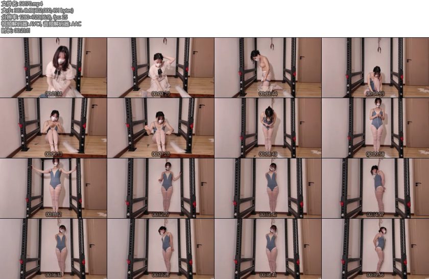 [凛凛蝶] 白丝窒息踮脚自缚波波贝远程强高调教海砂—白丝体操服自缚过程窒息失神晕厥-丝依依