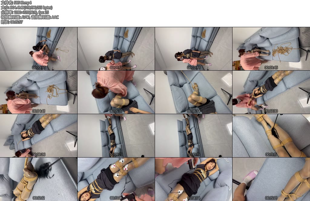 [束人原创] 女同客户首次捆版TJ模特体验捆绑震动B电击TKSP-丝依依