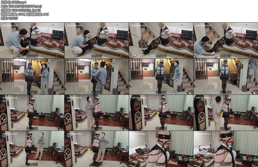 [亚洲绳艺] 全身紧缚绞刑返场-丝依依
