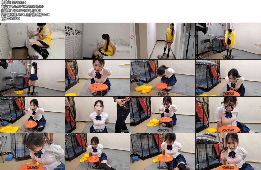 [随心原创] 杨蕊女犯的口水地狱惩罚戴一种口球塞一片柠檬口水如瀑布停不下来舌头麻木没知觉-丝依依