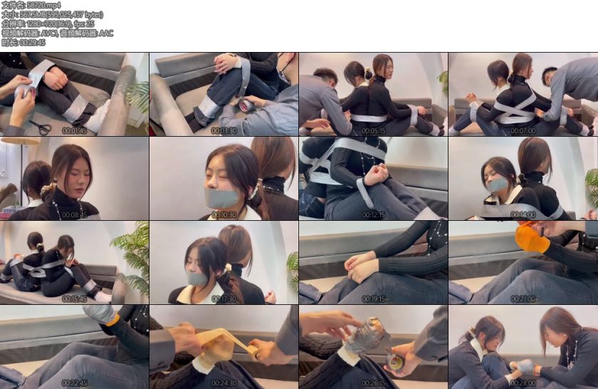 [默示录] 缚艺录小程小卫胶带的双人连缚-丝依依