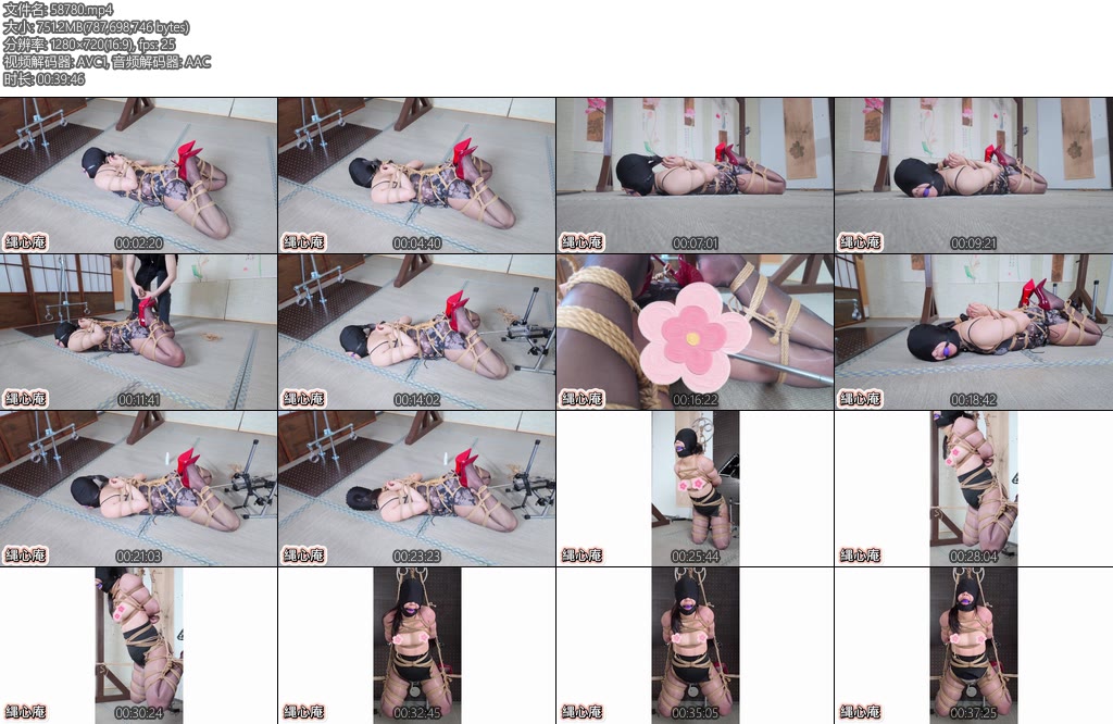 [绳心庵] SYA001后手观音分腿捆绑啵啵贝震动泡机直立分腿-丝依依