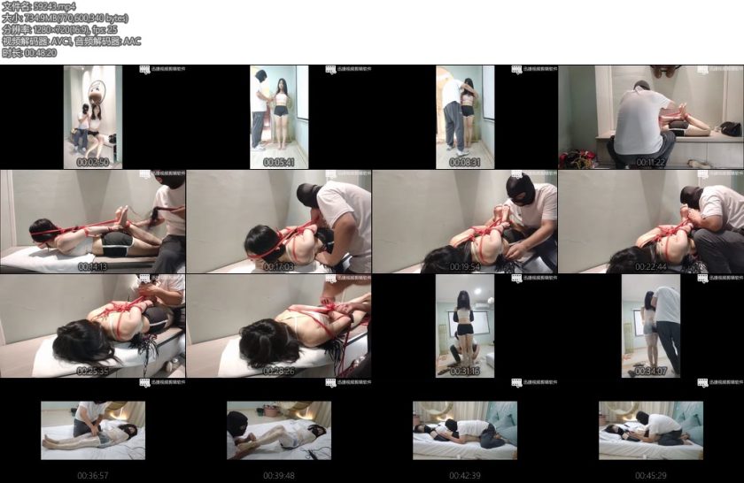 [缚雨社] 少女遇难记入室绑架剧情丝袜口罩封嘴欧式直臂驷马拉紧挠脚心舔足保鲜膜全包双脚TK棒棒刺激GC八字开腿抚摸刺激GC皮革拘束等等-丝依依