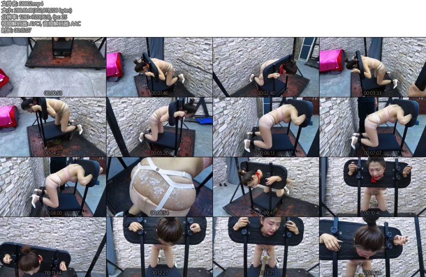 [飞天原创] 雅思跪爬架上啵啵贝快乐棒滴腊鞭打SP强制高潮-丝依依