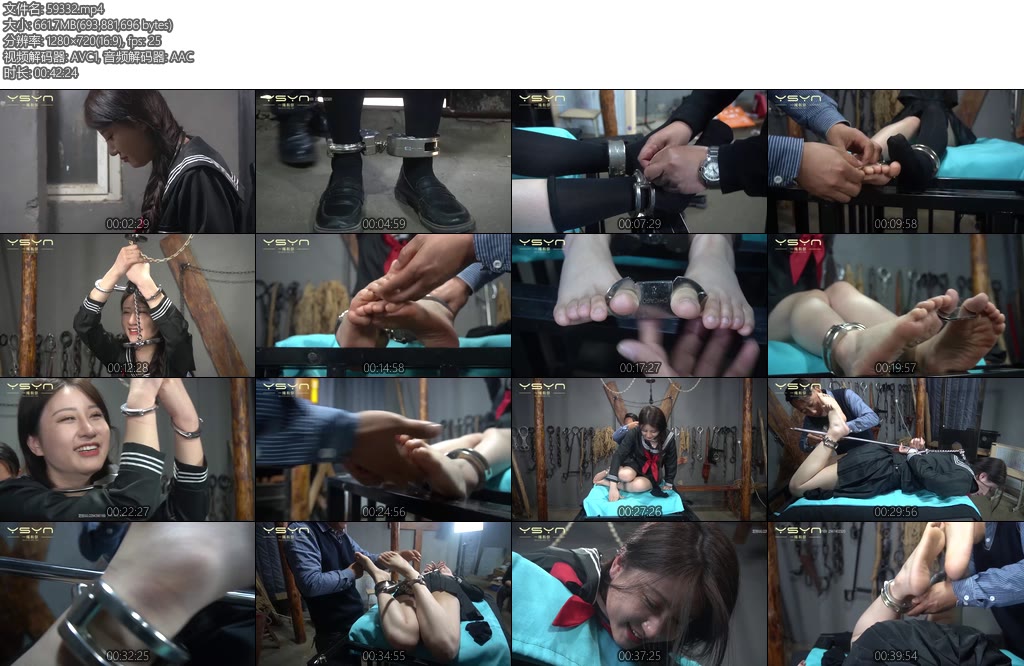 [一绳有你] 罪与罚黑色水手服女孩陈好犯了罪与惩罚接受各种金属刑具挠脚心腋窝-丝依依