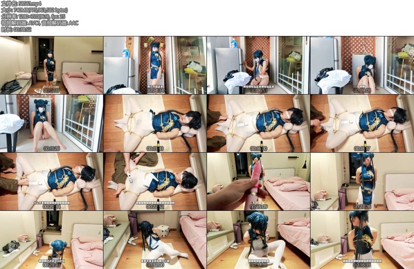 [夏遇妙妙屋] cosplay系列碧蓝档案龙华妃咲日式反绑贝贝炮击爬行-丝依依