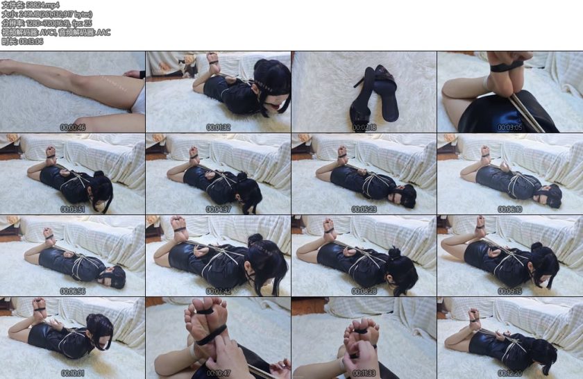 [司念念] 念念定拍少女在家舔脚被劫匪入室被驷马捆绑并且戴上眼罩口球不停的流口水随后捆绑脚掌和脚趾tk-丝依依