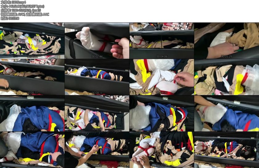 [里希ericy] 被驷马紧缚装箱丝袜掩埋狠狠玩弄最后在郊狼电击和挠痒tk以及震动棒的玩弄下达到绝望窒息高潮-丝依依