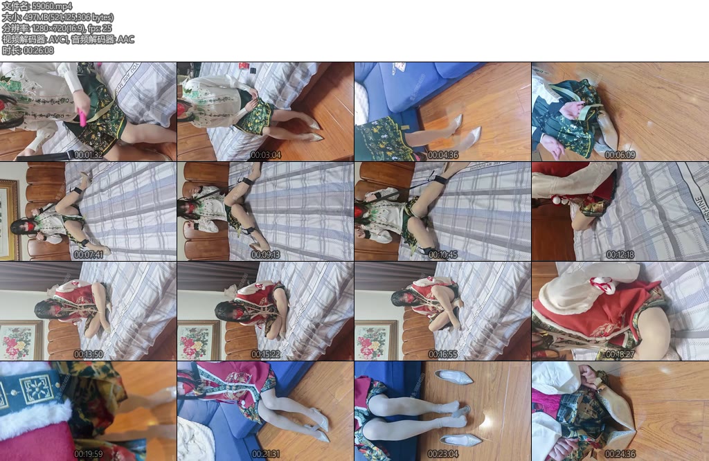 [墨色原创] 两身新中式改良汉服短裙自己放置跳蛋内裤堵嘴分腿拘束带团缚两种绑法坐假阳具足j等-丝依依