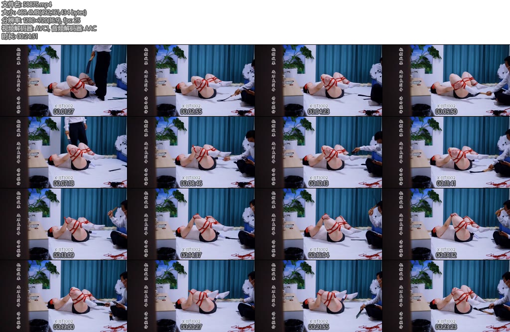 [縛灵阁] 女大学生的初次绳调体验中-丝依依