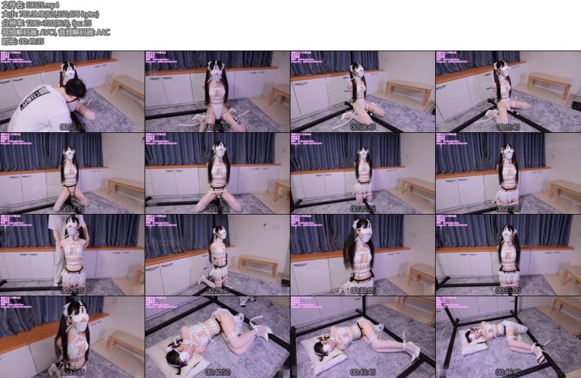 [亚洲绳艺] 绳缚日本工作室 Yumi纯白花嫁Hgod开洞神器穿戴玩具炮机一次满足GC到乱颤纯白皮具马具口塞完全固定白丝口水震动棒固定超高质量-丝依依