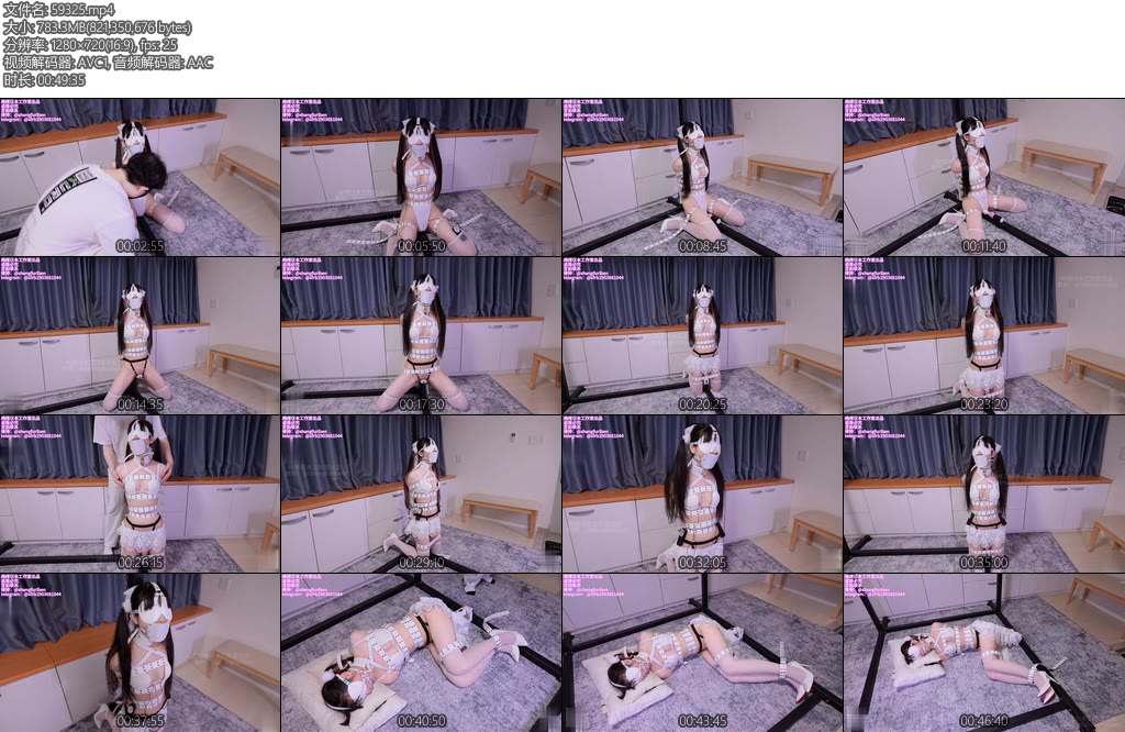 [亚洲绳艺] 绳缚日本工作室 Yumi纯白花嫁Hgod开洞神器穿戴玩具炮机一次满足GC到乱颤纯白皮具马具口塞完全固定白丝口水震动棒固定超高质量-丝依依