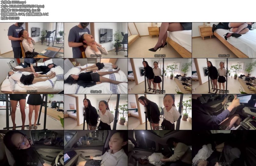 [束人映像] 姐妹坠落虐杀深渊迷晕锁喉绞刑保鲜膜窒息三段情节三组场景三种刑法-丝依依