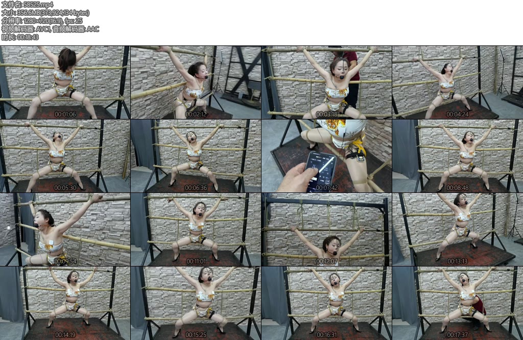 [飞天原创] 雅思竹杆缚强制挣扎最后送上精彩喷射片段-丝依依