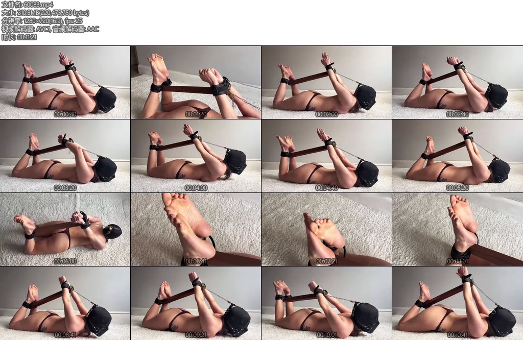 [欧美绳艺] Submissive Struggles Hooded & Hogtied To The Plank-丝依依