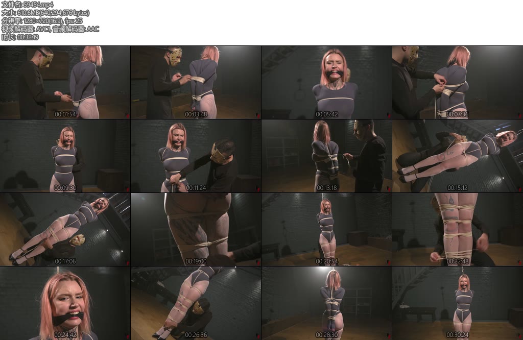 [欧美绳艺] Astrid Crushed Elbows Tight Thin Ropes for a Beautiful Dancer-丝依依