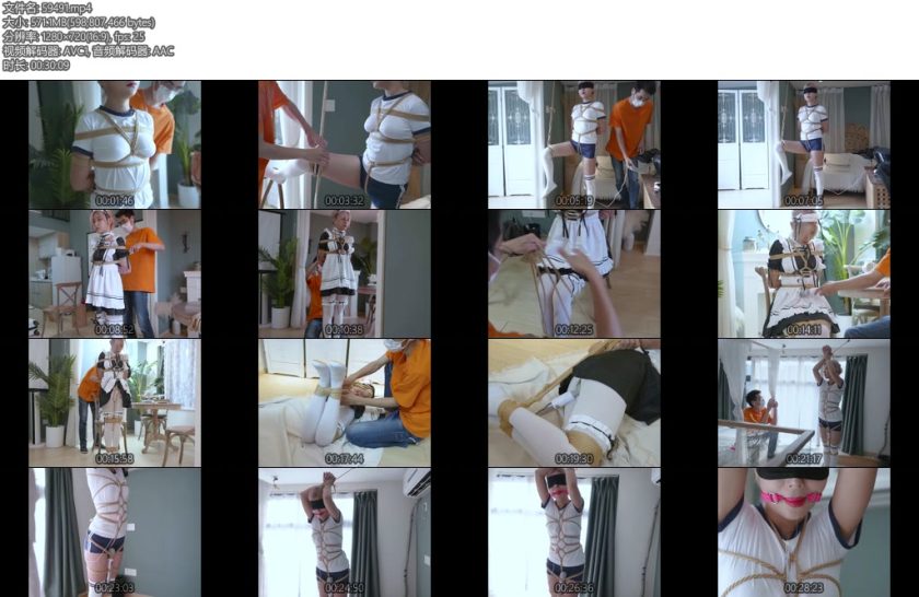 [红鲤鱼] 小發早期白丝体操服白丝女仆装紧缚震动-丝依依