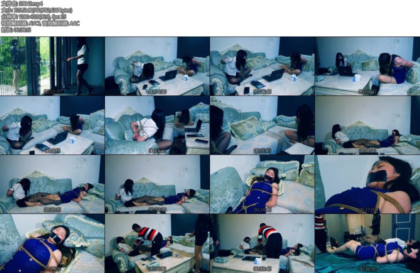 [胜景影视] 家中惊魂上集性感美女被男女歹徒跟踪持刀威胁入室抢劫-丝依依