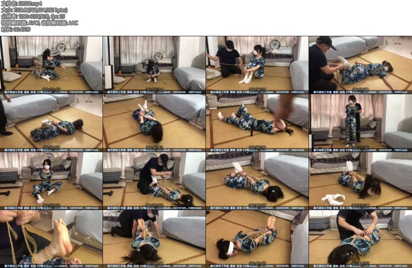 [新月原创] 琳媚定拍微剧情我的哥哥是绳师一军训服解缚训练被哥哥超紧驷马脱袜子挠脚欺负-丝依依