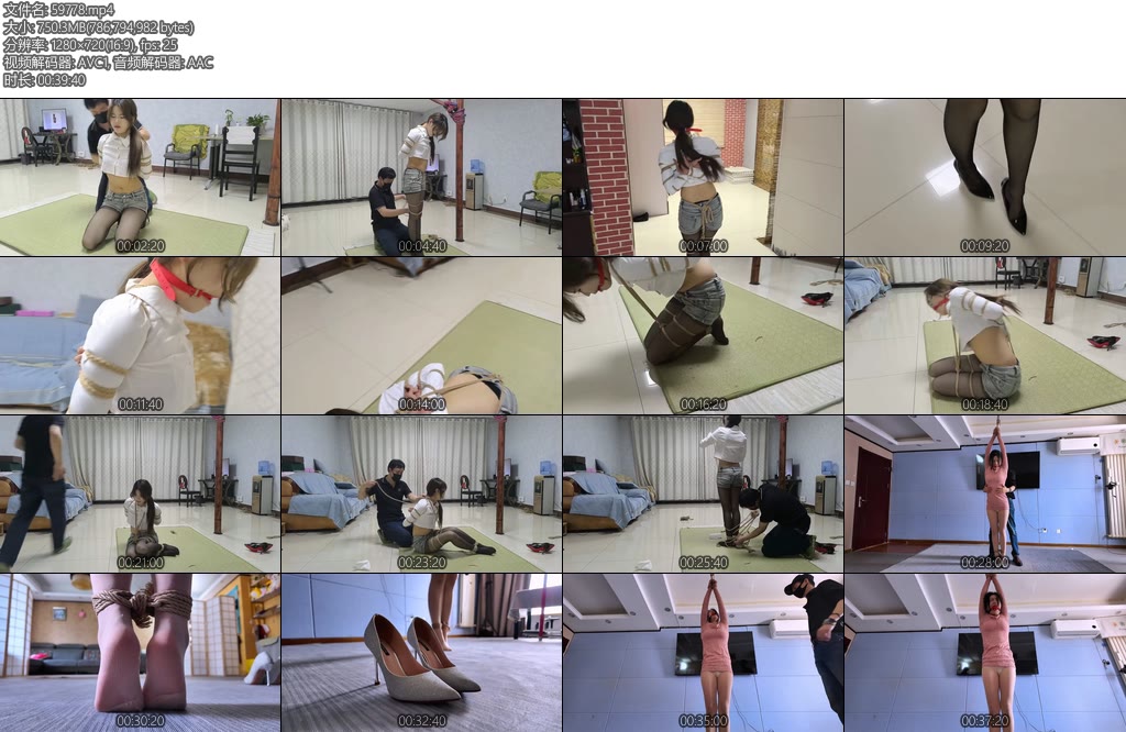 [一绳所爱] 捆绑教学足尖点地-丝依依