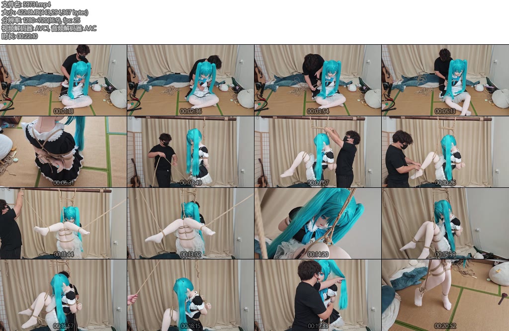 [无夜初音] 被网友骗到家里绑起来狠狠玩弄-丝依依