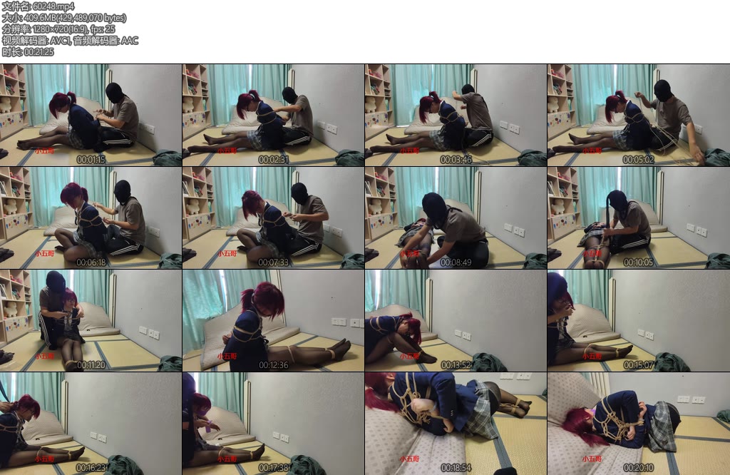 [小五哥] 妹子的捆绑挣脱第二集-丝依依