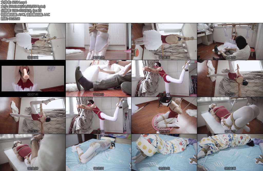 [Annie原创] 安妮的芭蕾梦白丝舞蹈袜芭蕾鞋基本功口活训练强制开腿吊缚立足尖后手合掌缚保鲜膜zdb全包tk-丝依依