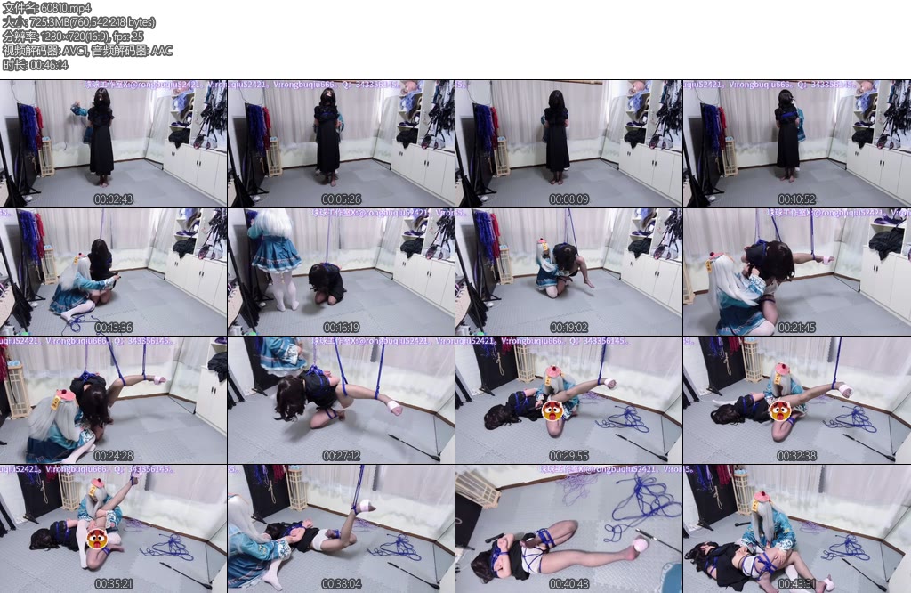[亚洲绳艺] 球球小男娘单腿跪吊-丝依依