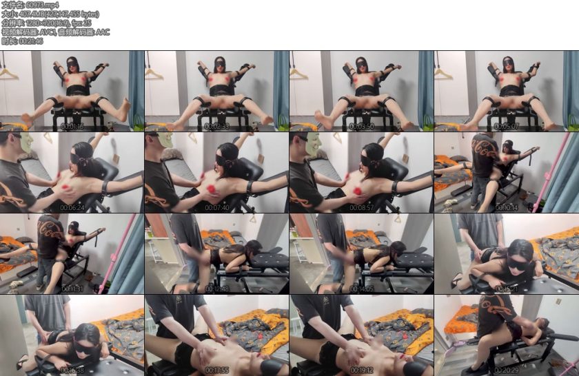 [束人原创] 工作中绳模被固定强入中出双臂举起大字强开腿固定在产床上炮机震动B多体位强入中出-丝依依
