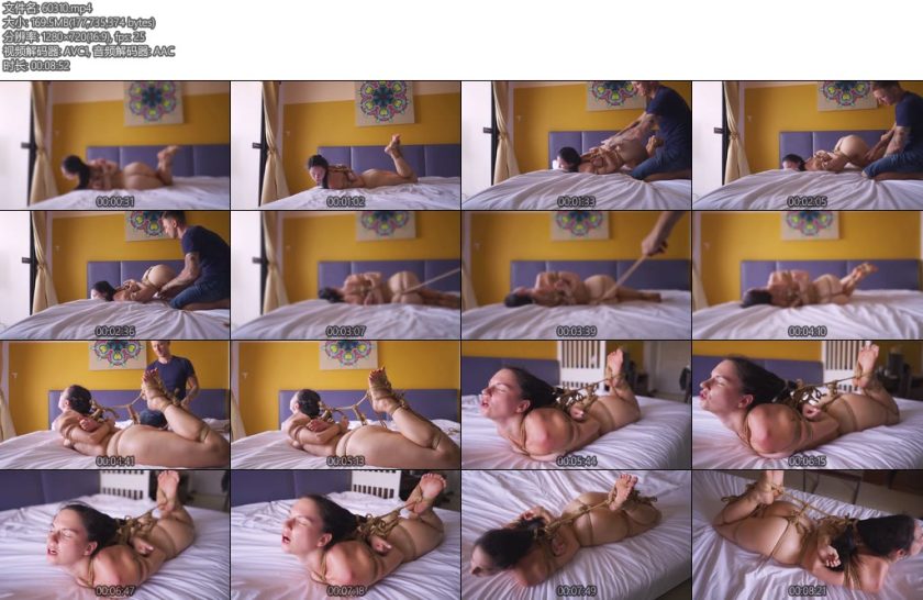 [欧美绳艺] HOGTIE STRUGGLING-丝依依