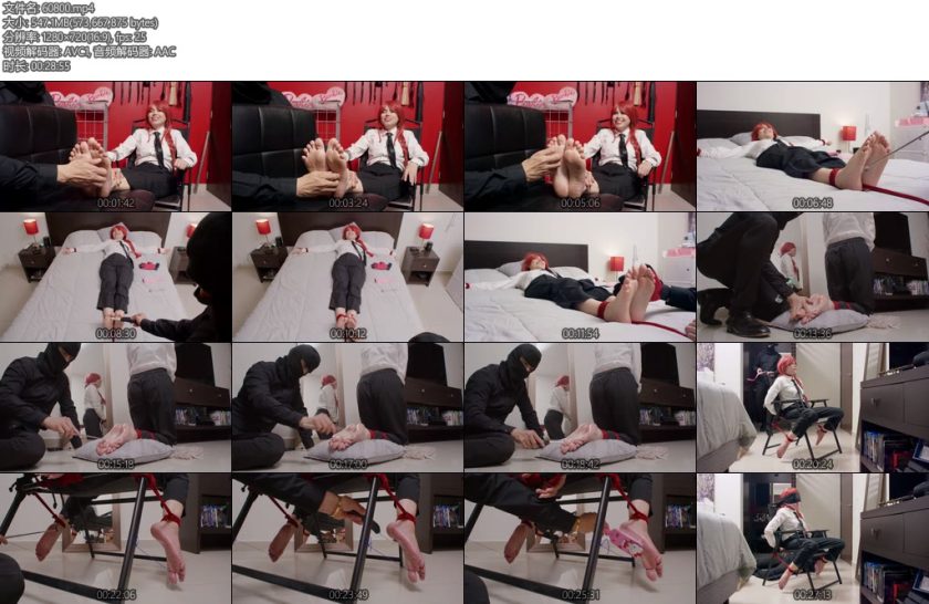 [欧美绳艺] Machima bondage foot tickling-丝依依