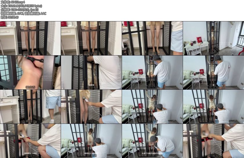 [zxbondage] 19岁女大二次约调1竖笼监禁垫脚强高17-丝依依