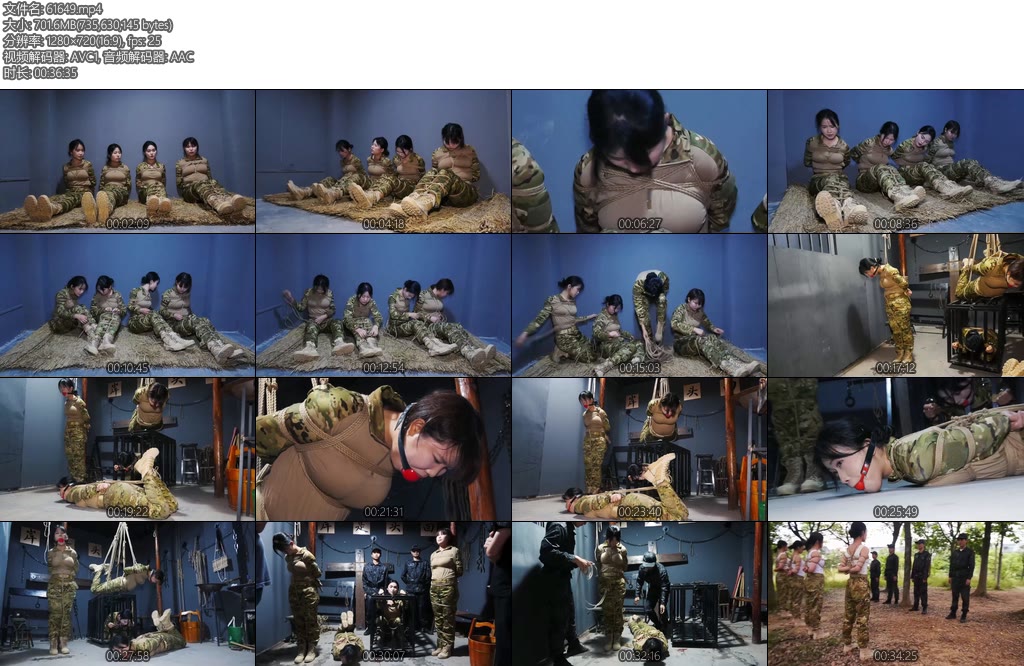 [胜景影视] 特战忠魂下集女子特战小组在匪窝基地遭受各种折磨后逃离匪窝又被抓回后刑讯毒打最后野外被处决-丝依依