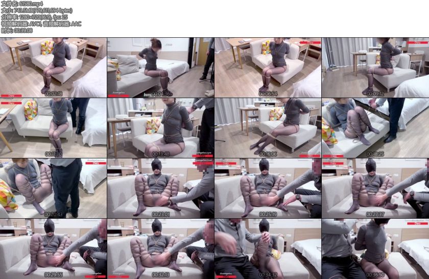 [绳精病] BT偶遇萌新小美女顺手捆起来玩一下 这是美女第一次被绳子真正束缚。 作为一个完全没有被捆经验的人，这次更像是一场小心的测试-丝依依