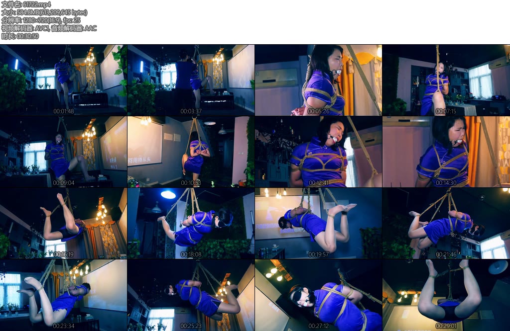 [胜景影视] 旗袍女M的单腿吊-丝依依