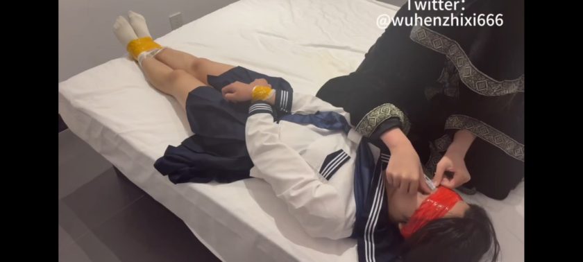 【菠菜】水手服敷贴呼吸控制到昏迷-丝依依