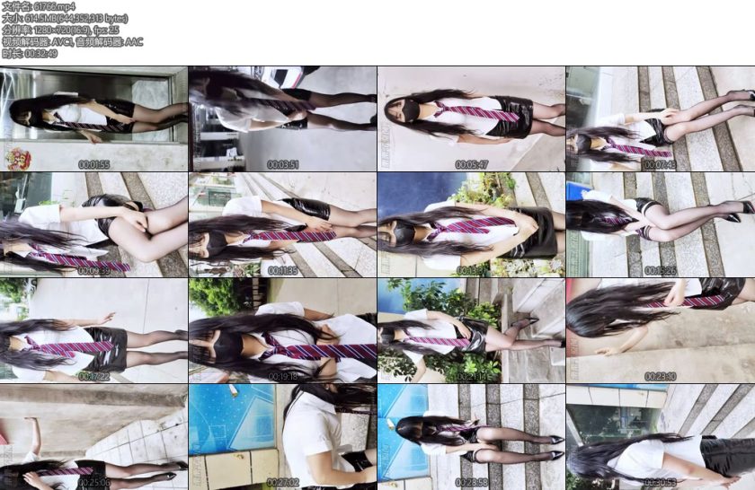 [栗栗子] 搔首弄姿的女网红04户外强高户外调教带伸缩假丁丁衬衫OL女网红包臀裙吊带黑丝高跟鞋-丝依依